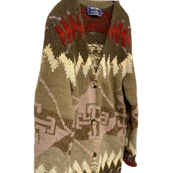 Ralph Lauren Multicolor Geometric Knit Cardigan - Picture 9 of 12